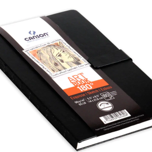 מחברת רישום כריכה קשה עם מגנט - 80 דפים -  180 מעלות A5 Art Book