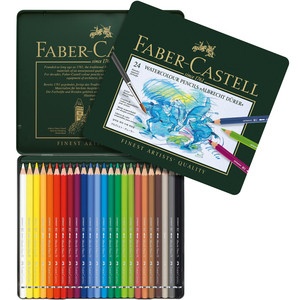 סט 24 עפרונות צבעוניים על בסיס מים - Faber Castell